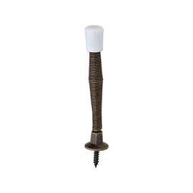 National Hardware N830-110 Door Stop, 3 in Projection, Steel, Antique Brass