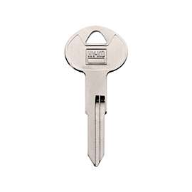 Hy-Ko 11010DA28 Key Blank, Brass, Nickel Plated