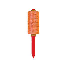 Wellington Contractor Tough 82884 Twine Stake with Dispenser, 10 lb Weight Capacity, 1050 ft L, #18 Dia, Orange