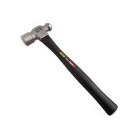 Ball Pein Hammer, Straight Hickory Handle, 15 in, High Carbon Steel 24 oz Head