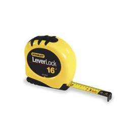 STANLEY STHT30812 Measuring Tape, 16 ft L x 3/4 in W Blade, Steel Blade, Black/Yellow