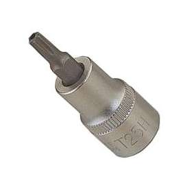 Vulcan Bit Socket, 3/8 In Star Drive, T25 Bit, Chrome Vanadium Steel, Chrome