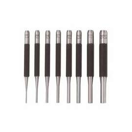 Drive Pin Punches, 4 in, 3/32 in tip, Steel