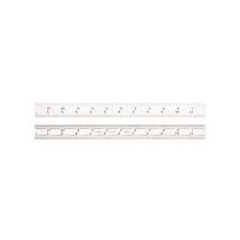 Spring Tempered Steel Rule, 12 in, Spring-Tempered Steel