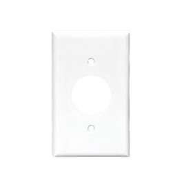 Eaton Wiring Devices PJ7W Mid-Size Wallplate, 1-Gang, Polycarbonate, White