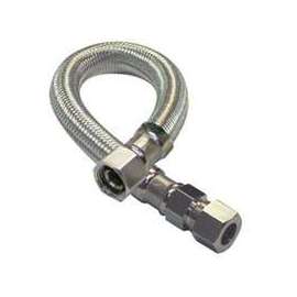 Plumb Pak EZ Series PP23850LF Sink Supply Tube, 3/8 in Compression Inlet, Delta Outlet, 12 in L