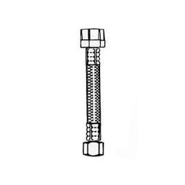 Plumb Pak EZ Series PP23855 Toilet Supply Tube, 3/8 in Inlet, Flare Inlet, 7/8 in Ballcock Outlet, 20 in L