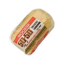 WOOSTER R295-4 Paint Roller Cover, 1/2 in Thick Nap, Lambs Wool/Polyester Cover, Creamy