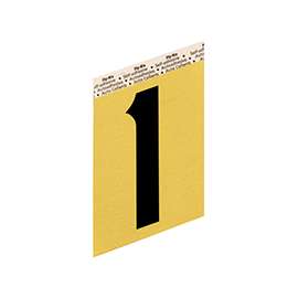 HY-KO GG-25/1 House Number, Character 1, 3-1/2 in H Character, Black Character