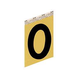 HY-KO GG-25/0 House Number, Character 0, 3-1/2 in H Character, Black Character