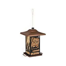 Perky-Pet 8504-2 Wild Bird Feeder, Wilderness Lantern, 2 lb Seed, Metal