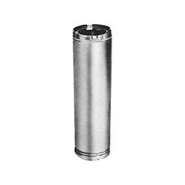 AmeriVent 8HS-24 Chimney Pipe, 8 in ID, 24 in L, Galvanized Stainless Steel