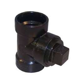GENOVA 800 Series 81320 Pipe Test Tee, 2 in Hub x Hub x FIP Run Connection, 2 in Hub x Hub x FIP Branch Connection