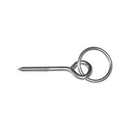 Campbell T7663550 Hitch Ring with Screw Eye Bolt, 90 lb Load Capacity, Steel, Zinc