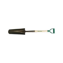 UnionTools 47108 Drain Spade Shovel, 16 in L x 6 in W Blade, Hardwood Handle