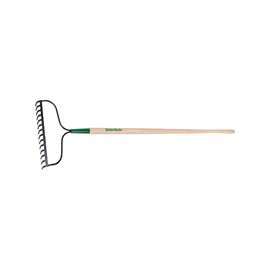 UnionTools 63107 Bow Rake, 3.59 in L x 13-3/4 in W Head, 14-Tine, Steel Head, Hardwood Handle