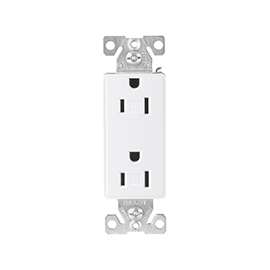Eaton Wiring Devices 9505TRWS Duplex Receptacle, 15 A, 2-Pole, 5-15R, White