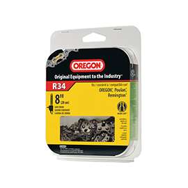 Oregon R34 Chainsaw Chain, 4-1/2 in File, 8 in L Bar, Stainless Steel
