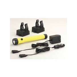 PolyStinger LED Haz-Lo Rechargeable Flashlight, 4 Cell, AC/DC Charger, YL