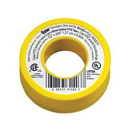 Oatey 31403 Thread Seal Tape, PTFE, Yellow