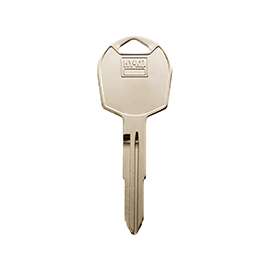 Hy-Ko 11010KK6 Key Blank, Brass, Nickel Plated