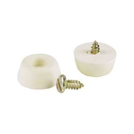 Shepherd Hardware 9131 Surface Guard Screw Bumper, 7/8 in, Round, Rubber, Off-White