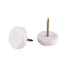 Shepherd Hardware 9143 Tack Furniture Glide, Plastic, White
