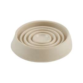 Shepherd Hardware 9165 Caster Cup, Rubber, Off-White