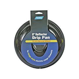 CAMCO 00593 Drip Pan, 8 in Dia, Porcelain