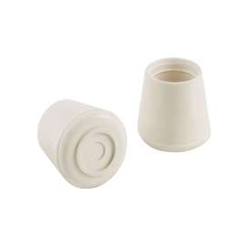 Shepherd Hardware 9223 Furniture Leg Tip, Round, Rubber, Off-White