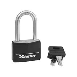 Master Lock 141DLF Padlock, 1-9/16 in W Body, 1-1/2 in H Shackle, Aluminum