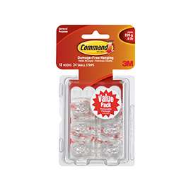 Command 17006-VP Adhesive Hook, 0.5 lb Weight Capacity, Plastic
