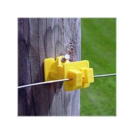 Zareba IWNY-Z Slant-Nail Insulator, Polyethylene, Yellow
