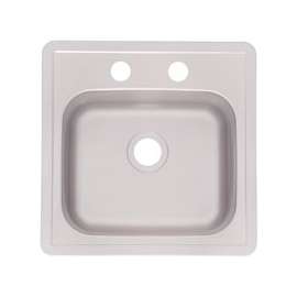 KINDRED FBS602NB Bar/Utility Sink, 6 in D x 12 in W Bowl, 1-Bowl, Stainless Steel
