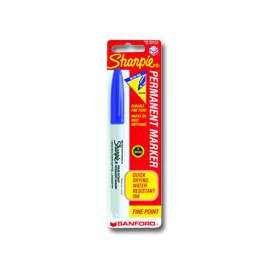 Sharpie 30103 Permanent Marker, Fine Lead/Tip, Blue Lead/Tip