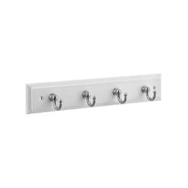 National Hardware Keytidy B8175 Series 813071 Key Rack, 4-Key Hook, Wood, White