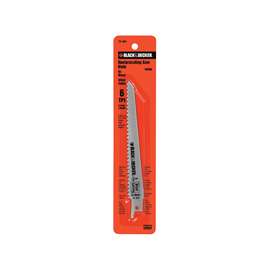 Black+Decker 75-484 Reciprocating Saw Blade, 6 TPI, Steel Cutting Edge, Bi-Metal, Regency Brass
