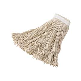 Rubbermaid 1785060 Large, Looped-End Wet Mop Head, 24 oz Capacity, 2-1/2 cm Headband, Cotton, White