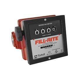 Fill-Rite 901C/901 Flow Meter, 1 in NPT, +/-2 % Accuracy, 6 to 40 gpm, Aluminum