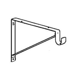 Knape & Vogt RP-0045-WT Non-Adjustable Shelf/Rod Bracket, 250 lb Weight Capacity