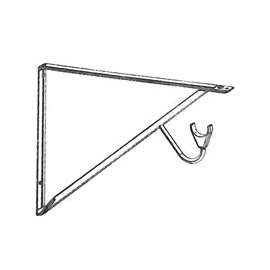 Knape & Vogt RP-0495-WT Non-Adjustable Shelf/Rod Bracket, 250 lb Weight Capacity
