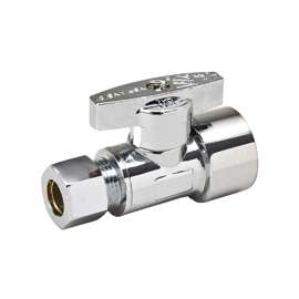 Southland 191-232HC Supply Line Stop Valve, 3/8 x 1/2 in Compression x FIP, Brass, Chrome