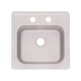 FRANKE FBFS602NKIT Bar/Utility Sink, 6 in D x 12 in W Bowl, 1-Bowl, Stainless Steel