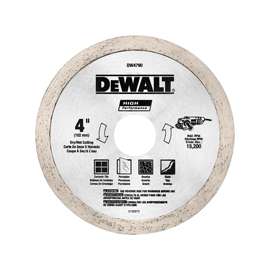 DeWALT DW4790 Tile Blade, 4 in Dia