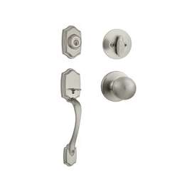 Kwikset 96870-099 Handleset, 3 Grade, Brass, Satin Nickel