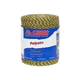 Zareba Fi-Shock PW1320Y6-FS Polywire, Stainless Steel Conductor, Yellow