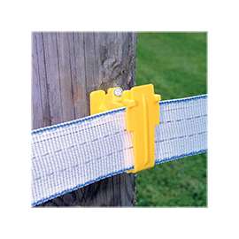 Zareba Fi-Shock IWTNY-FS Polytape Wood Post Insulator, Polyethylene, Yellow