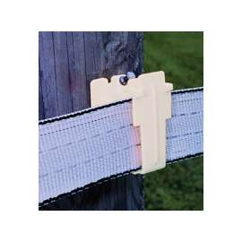 Zareba Fi-Shock IWTNW-FS Wood Post Insulator, Polyethylene, White