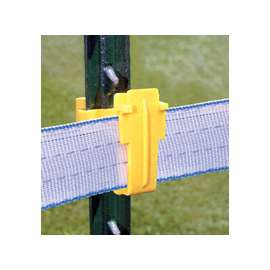 Zareba Fi-Shock ITTY-FS T-Post Insulator, Polyethylene, Yellow