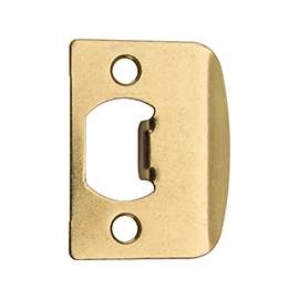 Kwikset 3437 3CP Latch Strike Plate, 2-1/4 in L, 1-1/4 in W, Brass